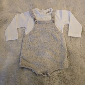 Viverano Organics Knit Overall & Long-Sleeve Top Set – Baby